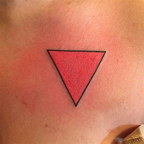 pink triangle tattoo|upside down pink triangle.